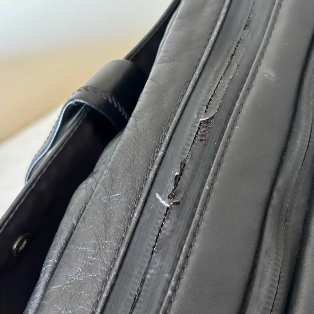 MCM Studded Black Leather laptop bag - Picture 7 of 9
